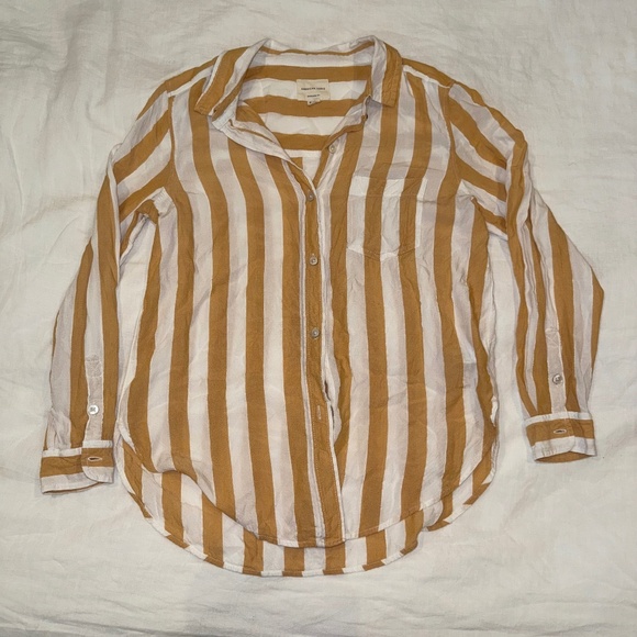 American Eagle Striped Button Up Shirt - Picture 1 of 3